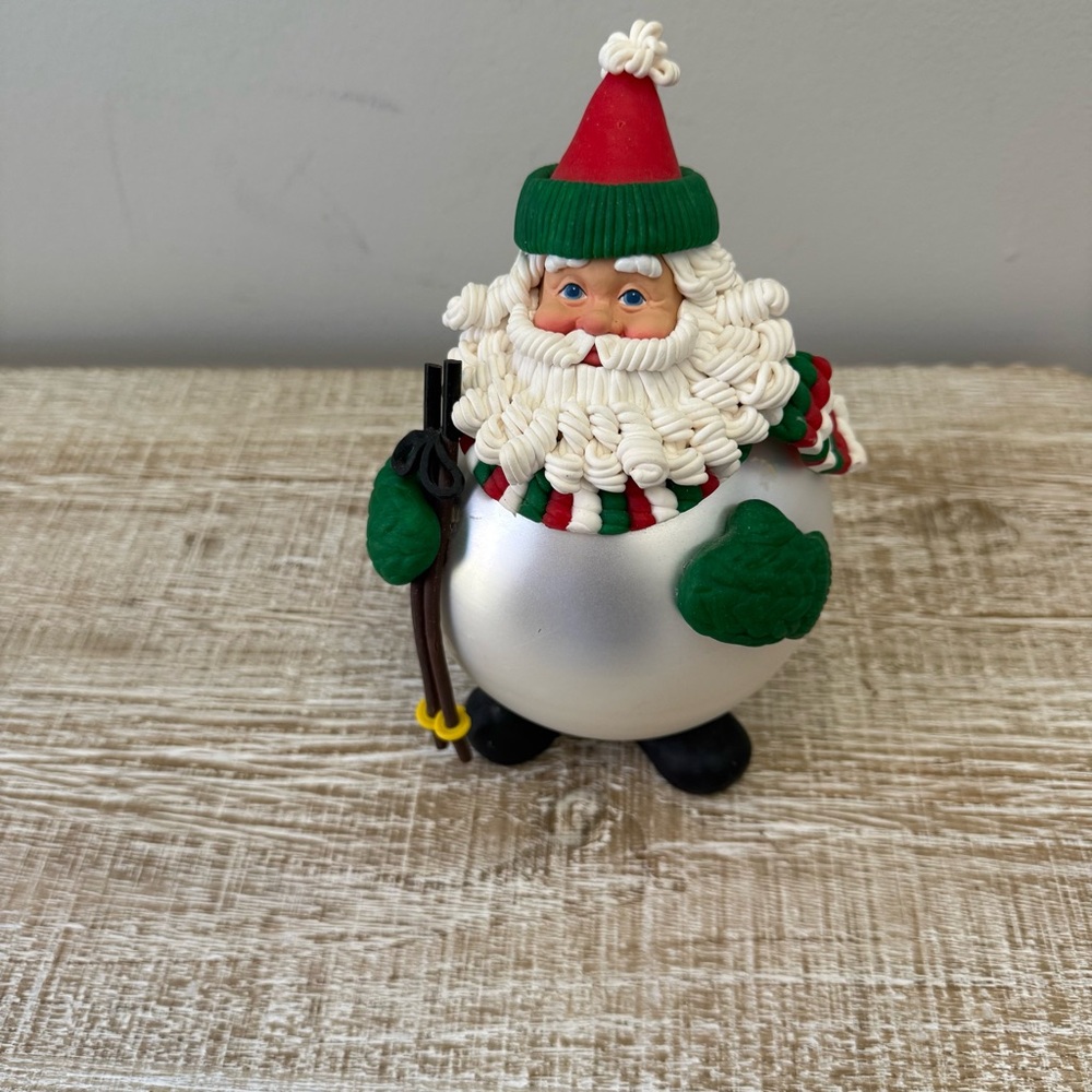 Skiing Santa Claus Holiday Decor